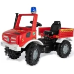 Trator infantil vermelho
