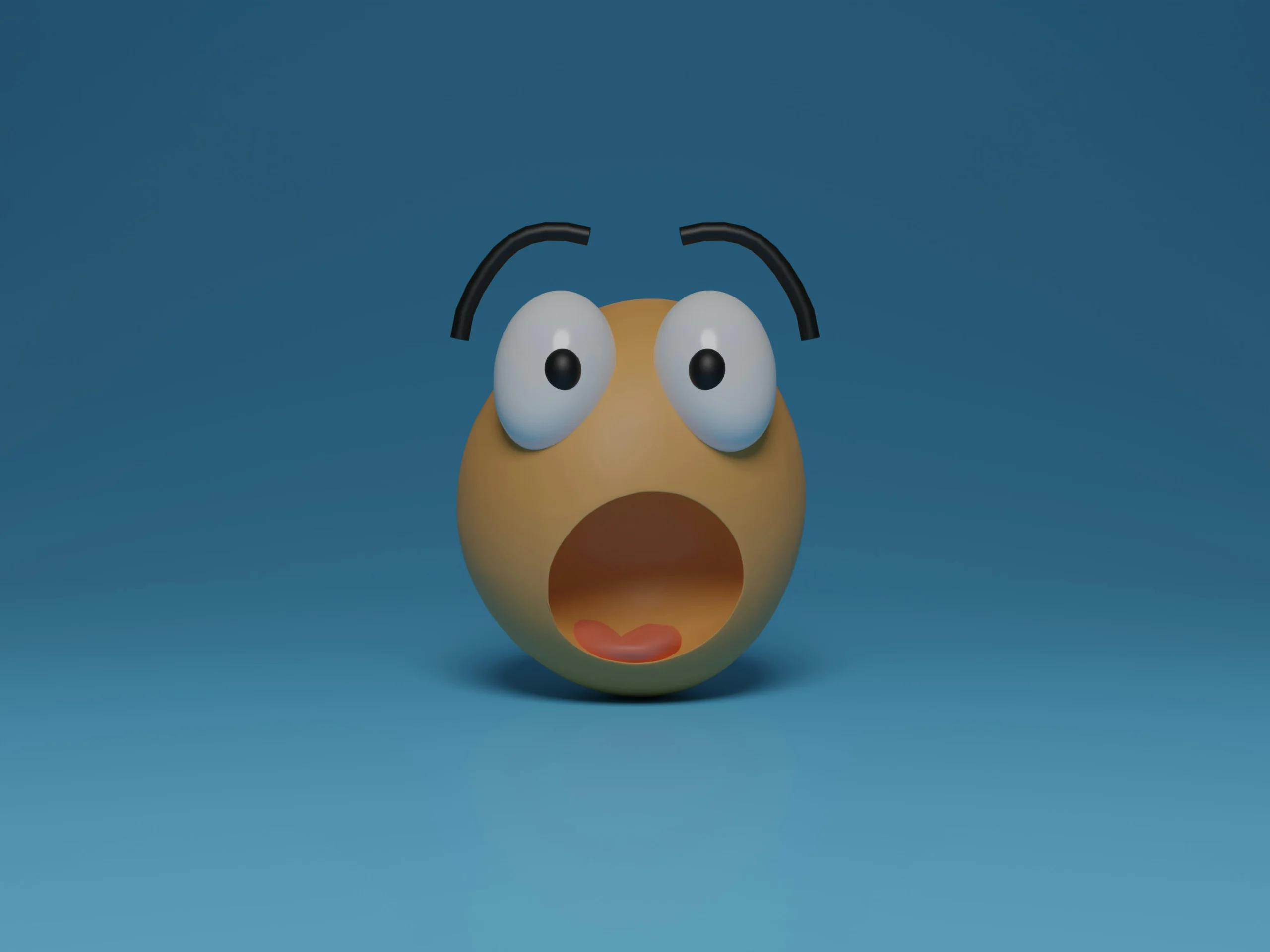 Desenho animado com expressão de surpresa representando a reação de uma criança ao controlo parental Kaspersky Safe Kids ao tentar acessar conteúdos de desenhos animados não permitidos.